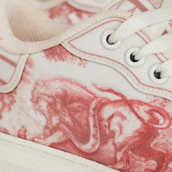 Dior Addict Framboise Toile de Jouy Neoprene Low-Top Sneakers - Picture 8 of 13